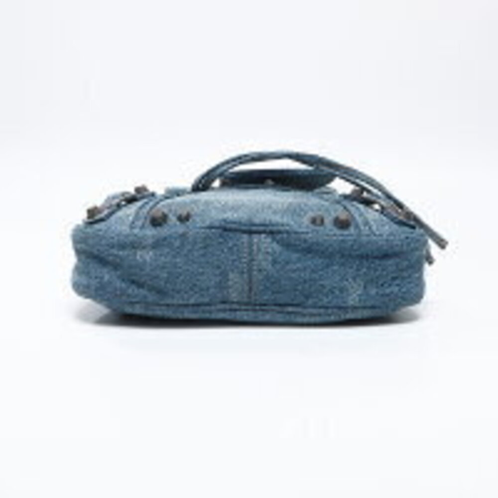 Balenciaga Le Cagole XS Denim Giant Shoulder Bag Navy Blue - Picture 8 of 13